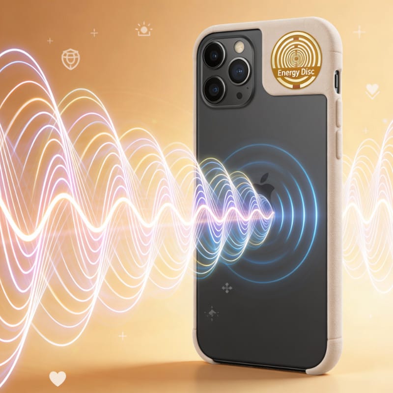 Raumvital MWO sticker on the iPhone creates an effective eSmog protection field